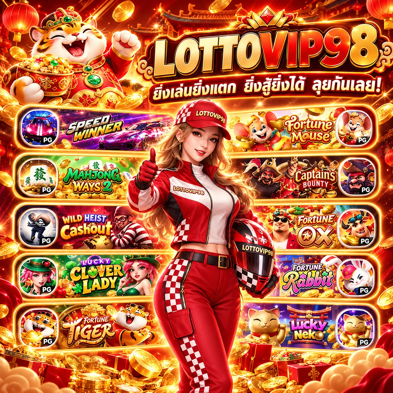 การ์ดทดลองเกม Pragmatic Play บน LOTTOVIP98