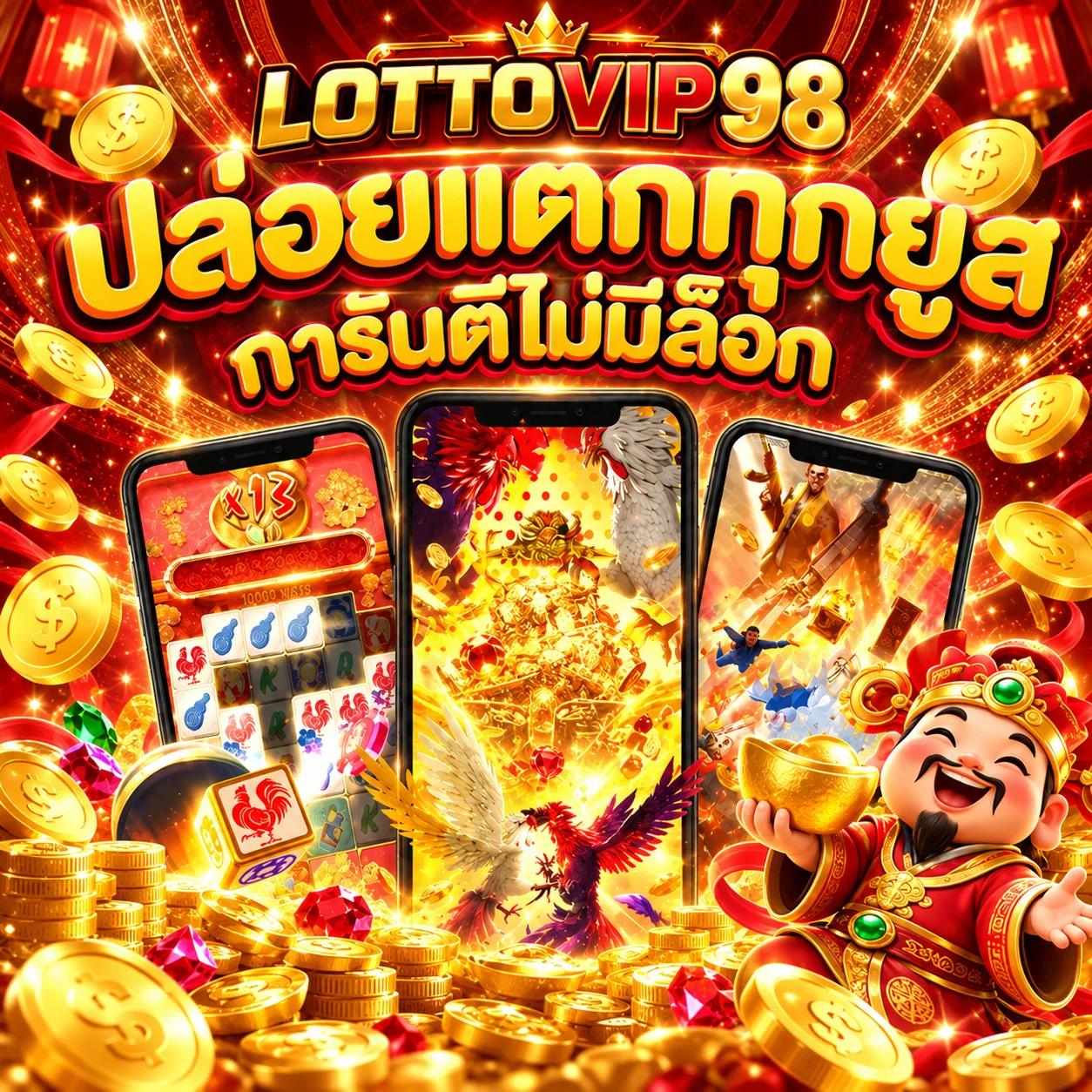 การ์ดทดลองเกม PG Soft บน LOTTOVIP98