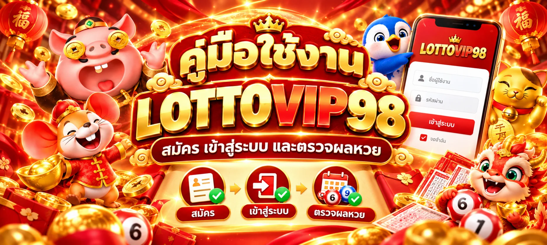 LOTTOVIP98 คู่มือสมัคร เข้าสู่ระบบ และตรวจหวย